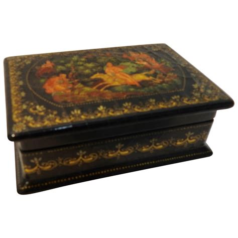 Vintage Russian Lacquer Boxes for sale 